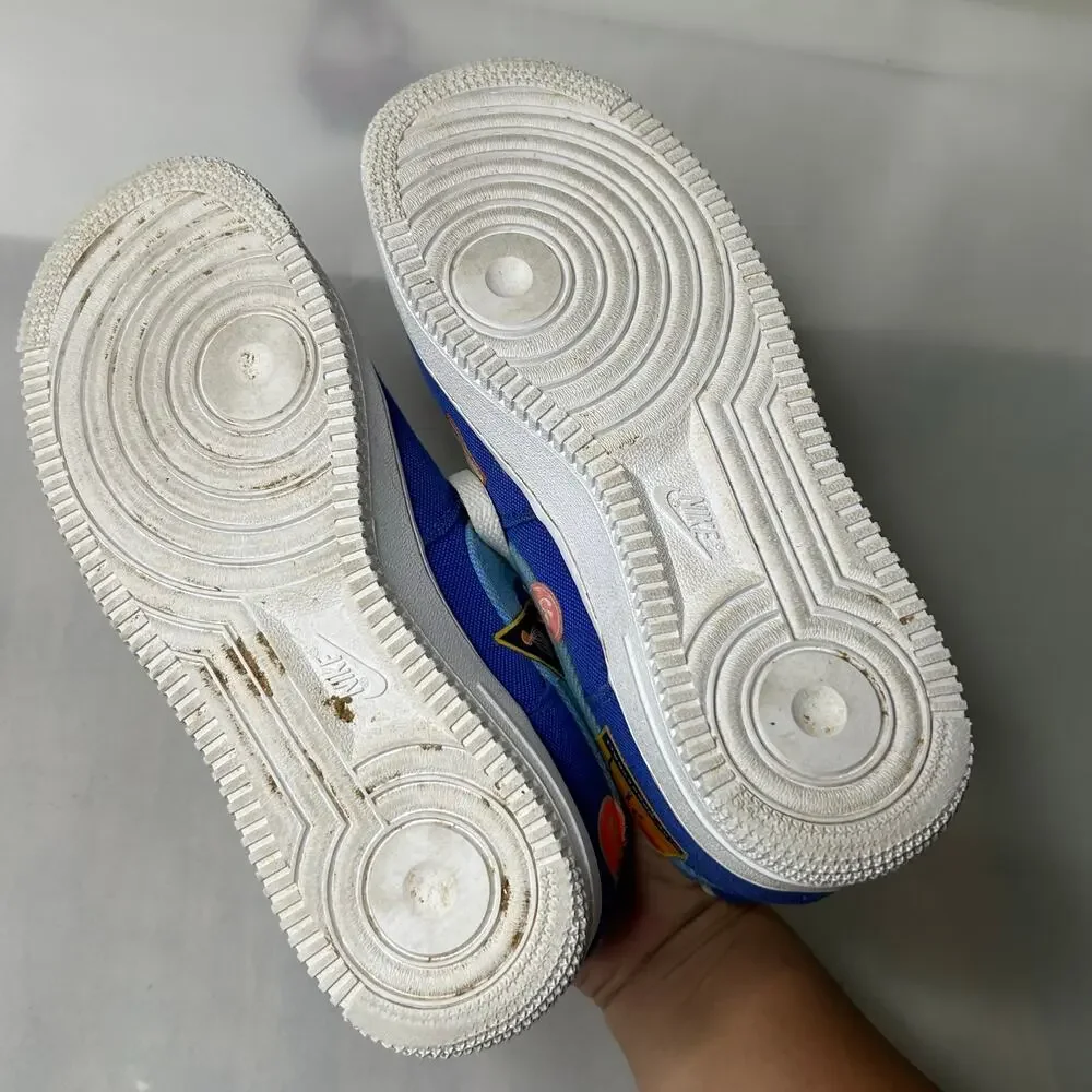 Nike Air Force 1 '07 Los Angeles Patched Up Racer Blue Size 6.5Y DX2308-400